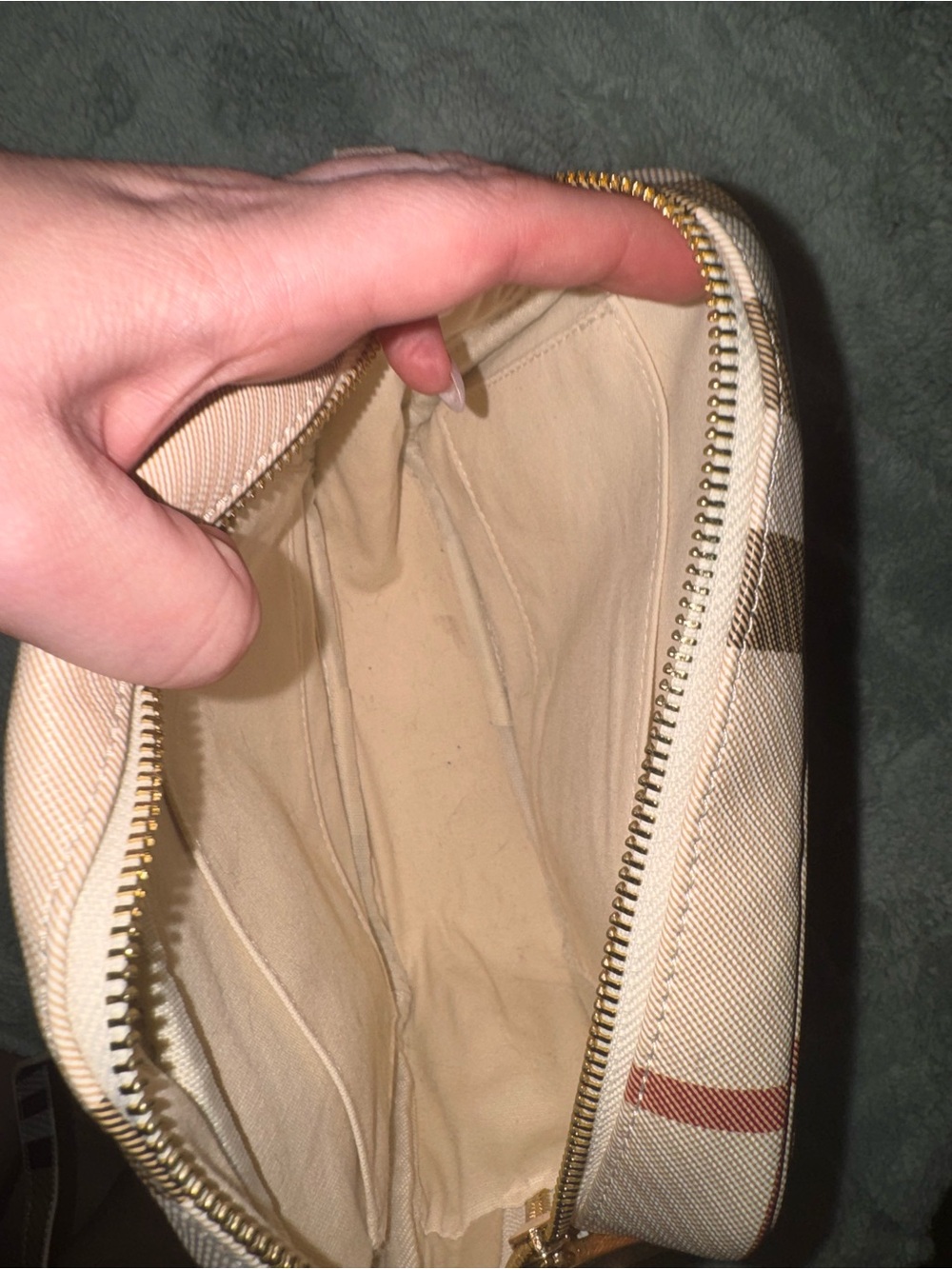 <Sept Miracle> Plaid Crossbody Bag in Beige and Brown - Designer Style - Picture 8 of 8